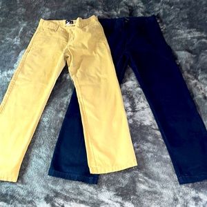 2/15$ Boys uniform slacks sz.10 Blue and Khaki